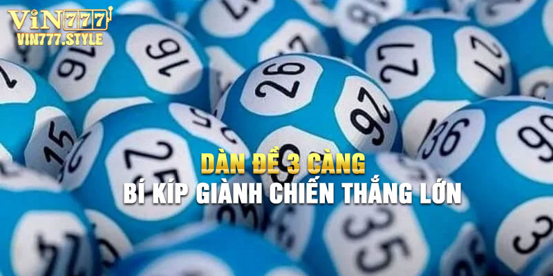 Hiều đúng về dàn đề 3 càng