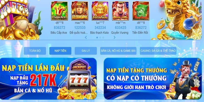 Khuyến mãi nạp tiền cực HOT từ nhà cái Vin777